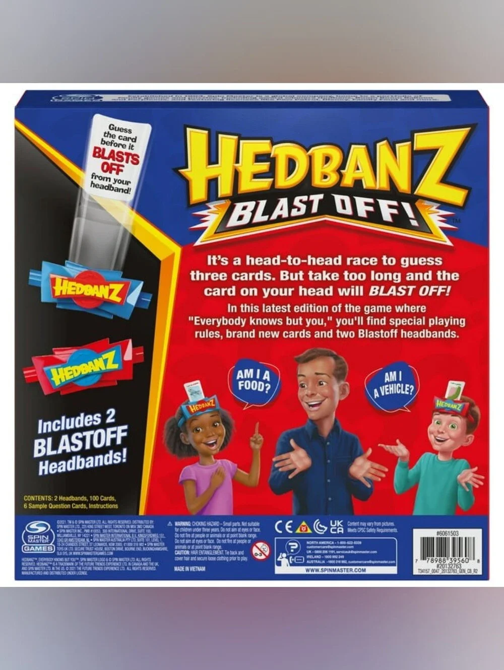 NIB Spin Master Hedbanz Blast Off! Family Board Game